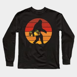 Retro Bigfoot Taco Long Sleeve T-Shirt